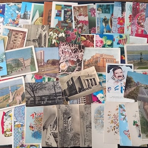 LOT de 100 cartes postales anciennes, ensemble de cartes postales, Europe, période de la guerre froide, soviétique, URSS
