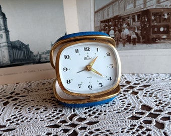 Vintage alarm clock, Starlet, travel clock, wind up clock, mechanical clock, Japan