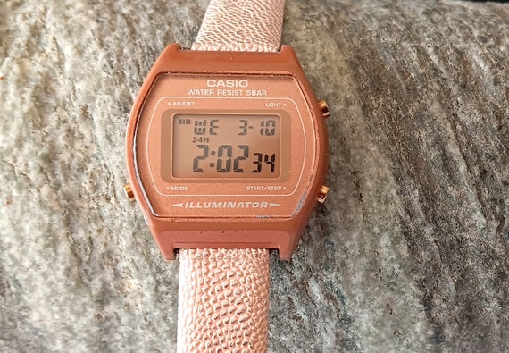 Vintage Uhr Casio Casio Illuminator Elektrolumineszenz Wecker Wasserwiderstand Quarzuhr Etsy