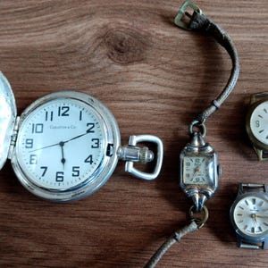 Lot watches, mechanical, wind up watches, railroad, pocket watch,  vintage watches