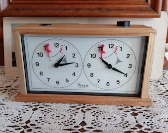 Vintage chess clock, Insa, Yugoslavia, Serbia, tournament chess, mechanical clock, wind up clock, birthday gift, working