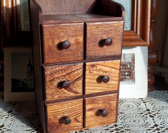 Vintage cabinet, cupboard, locker,  Spice cupboard, Apothecary cabinet, Hanging cabinet, Pharmacy cabinet
