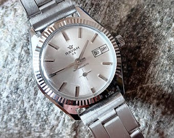Reloj de pulsera vintage, Rayam, reloj mecánico para hombre, de cuerda, regalo de cumpleaños, en funcionamiento