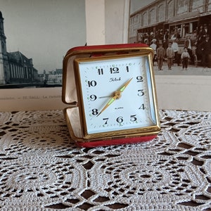 réveil vintage, Telock, horloge de voyage, horloge à remonter, horloge mécanique, Japon