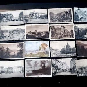 LOT 28 cartes postales vintage, cartes postales en set, Cartes postales anciennes, Europe, Pays-Bas, Belgique, France, Autriche