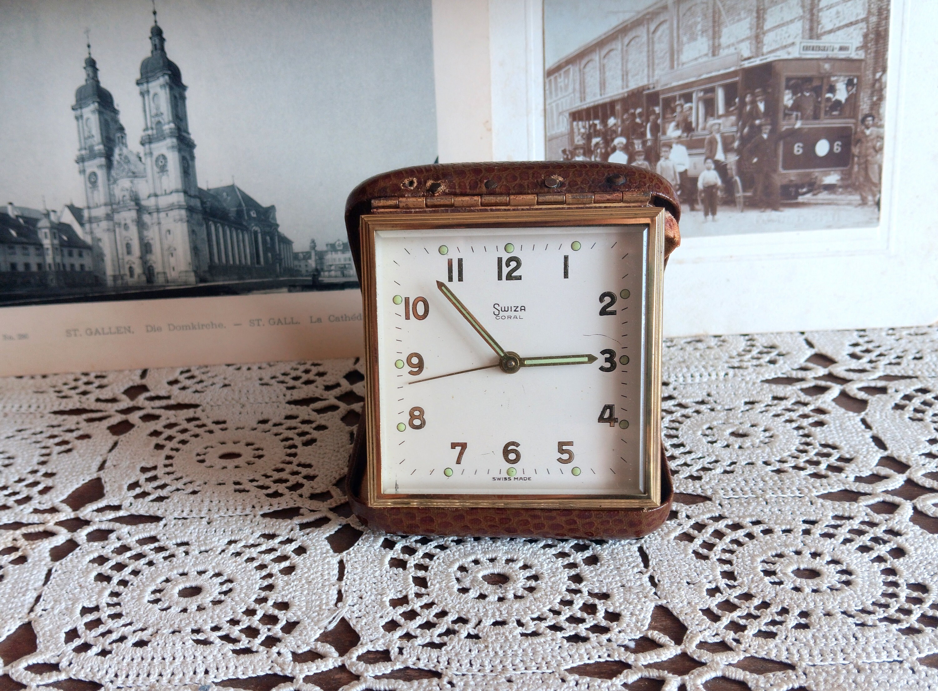 Vintage Swiza Coral Travel Alarm Clock, Swiss Made - Etsy