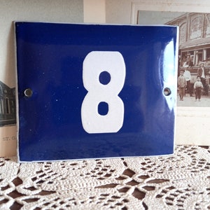 VINTAGE tin sign, Wall sign, Enamel sign, numerals, number, MINT