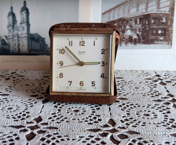 Vintage Swiza Coral Travel Alarm Clock, Swiss Made - Etsy