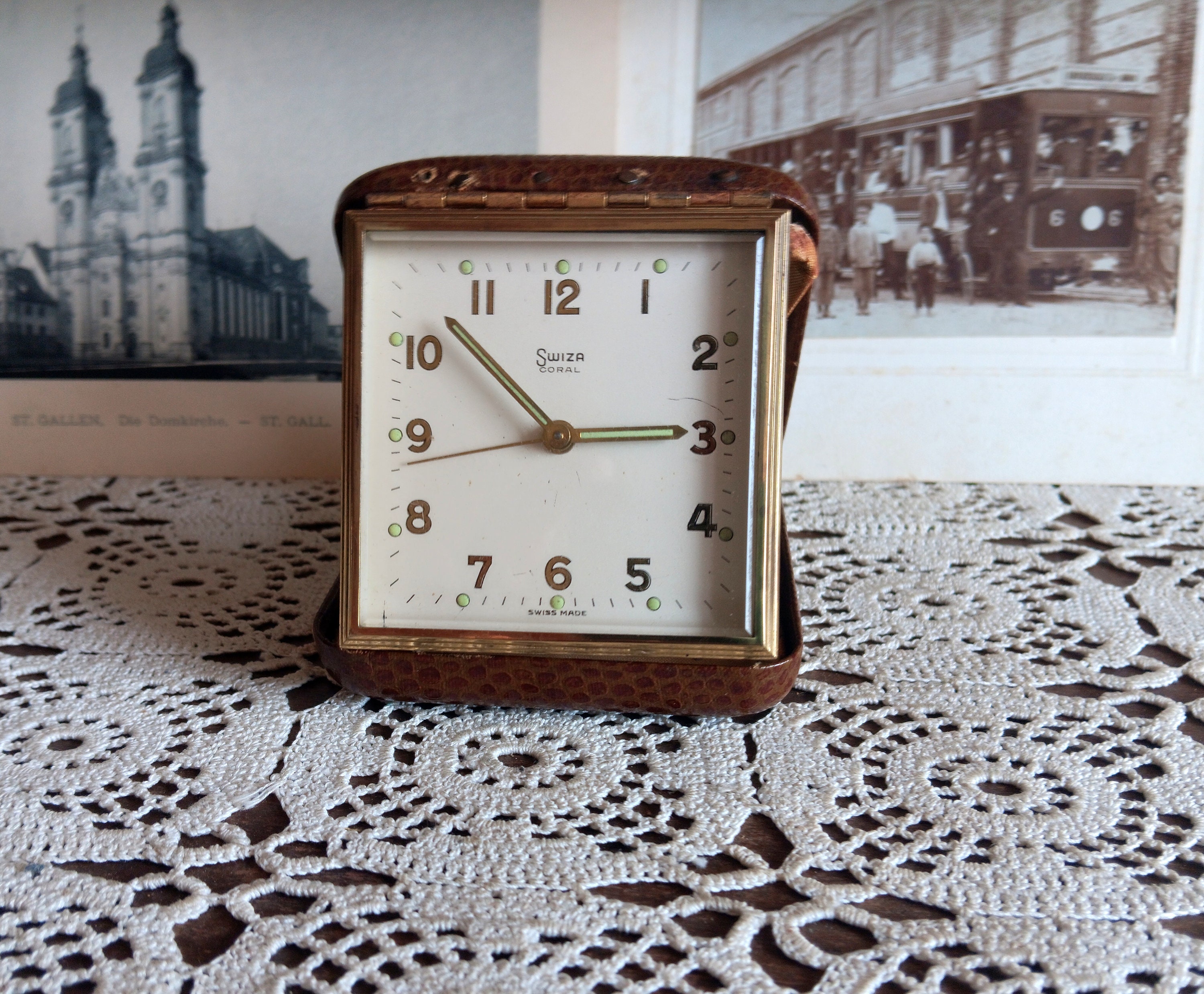SWIZA ヴィンテージ windupアラームクロック Vintage Swiza Aladdin windup alarm clock, Vintage Swiss made