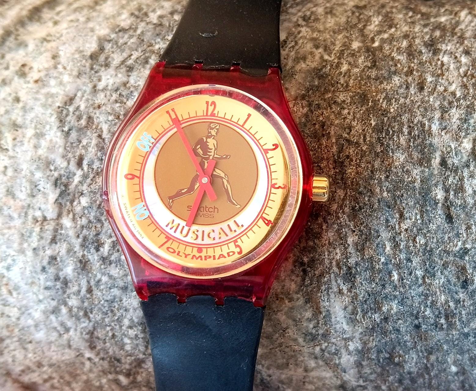 Vintage Wristwatch, Swatch, Musical, Swiss Made, Olympic  display picture 1