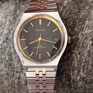 Vintage watch, Kelton, Timex, mechanical watch, wind up watch, mens watch, works