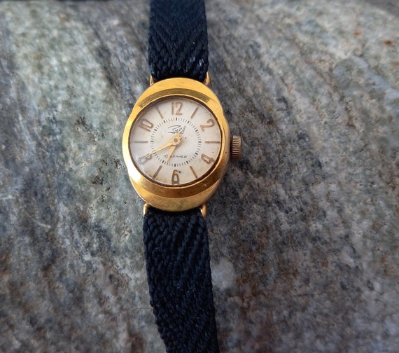 Vintage wristwatch, soviet watch, AU, Gold plated… - image 1