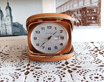 Vintage alarm clock, Climax, travel clock, wind up clock, mechanical clock