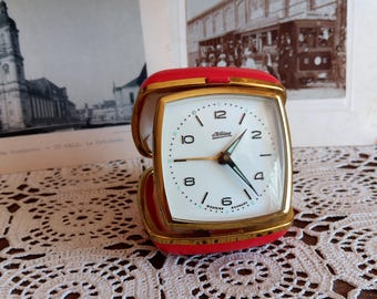Vintage alarm clock, Kaiser, Germany, wind up clock, travel clock, mechanical, vintage gift, works