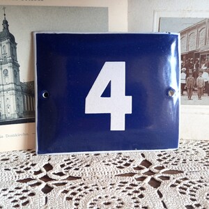 VINTAGE tin sign, Wall sign, Enamel sign, numerals, number, MINT