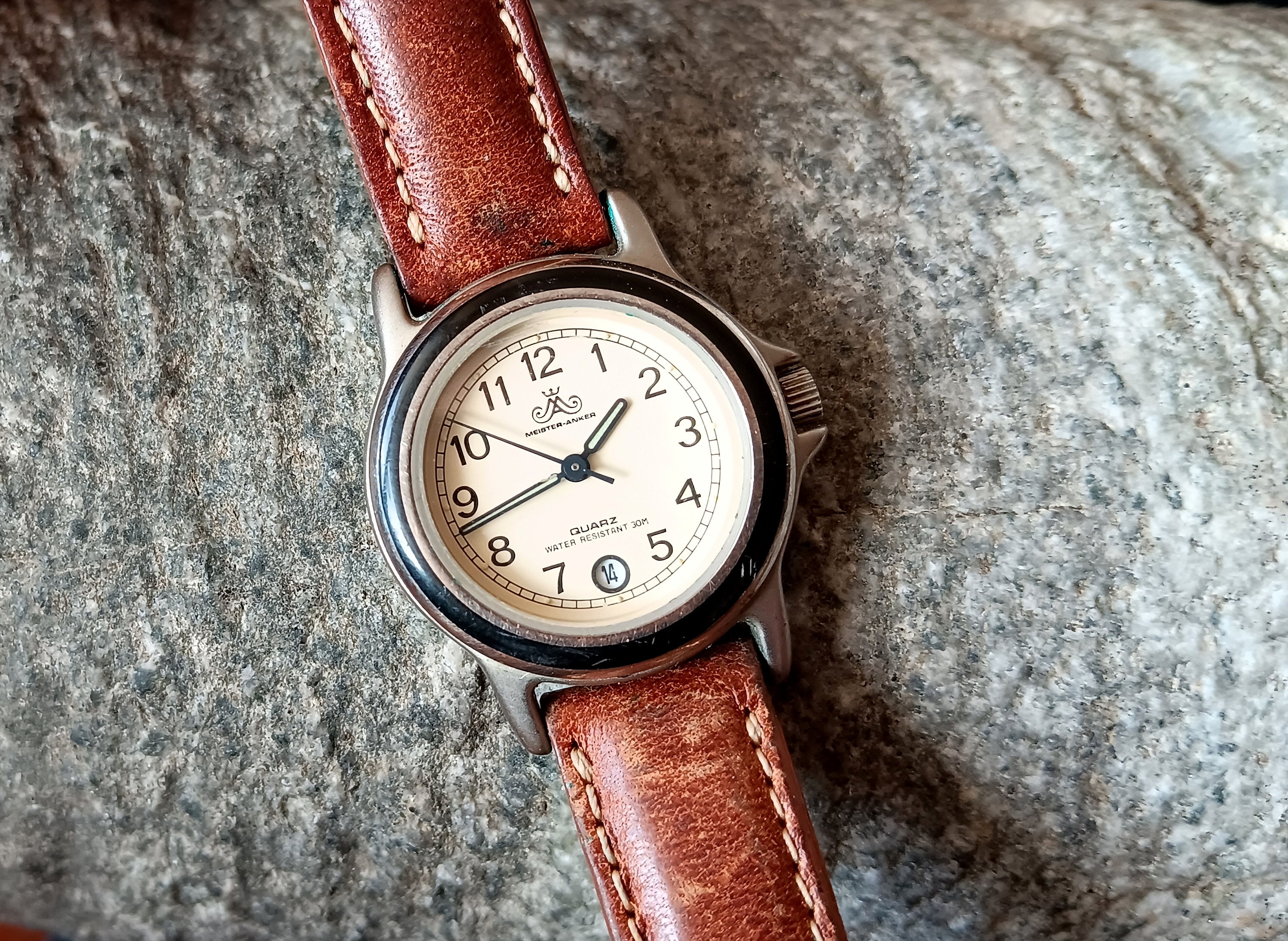 Vintage horloge Meister Anker quartz horloge Duitsland DDR DDR Etsy Belgie