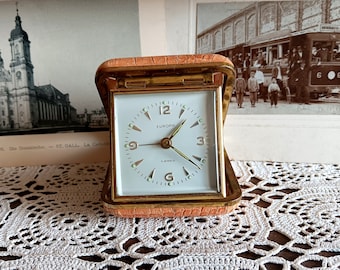 Vintage alarm clock, Europa, travel clock, wind up clock, mechanical clock, Germany