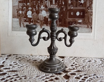 Vintage figurine, lead figurine, pewter, miniature, dollhouse, collectible, home decoration, candle holder