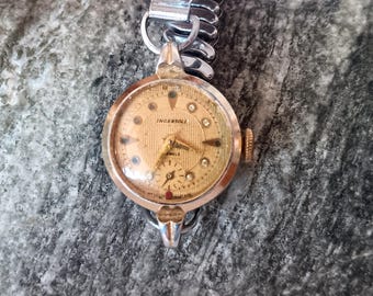 Vintage Ingersoll Mechanical Watch, Women's Wristwatch, Works