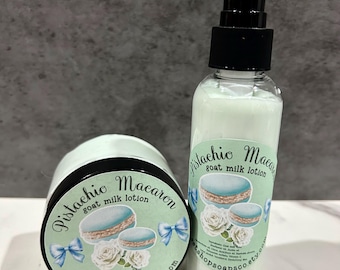 Pistachio Macaron Goat Milk Lotion, Hand Lotion