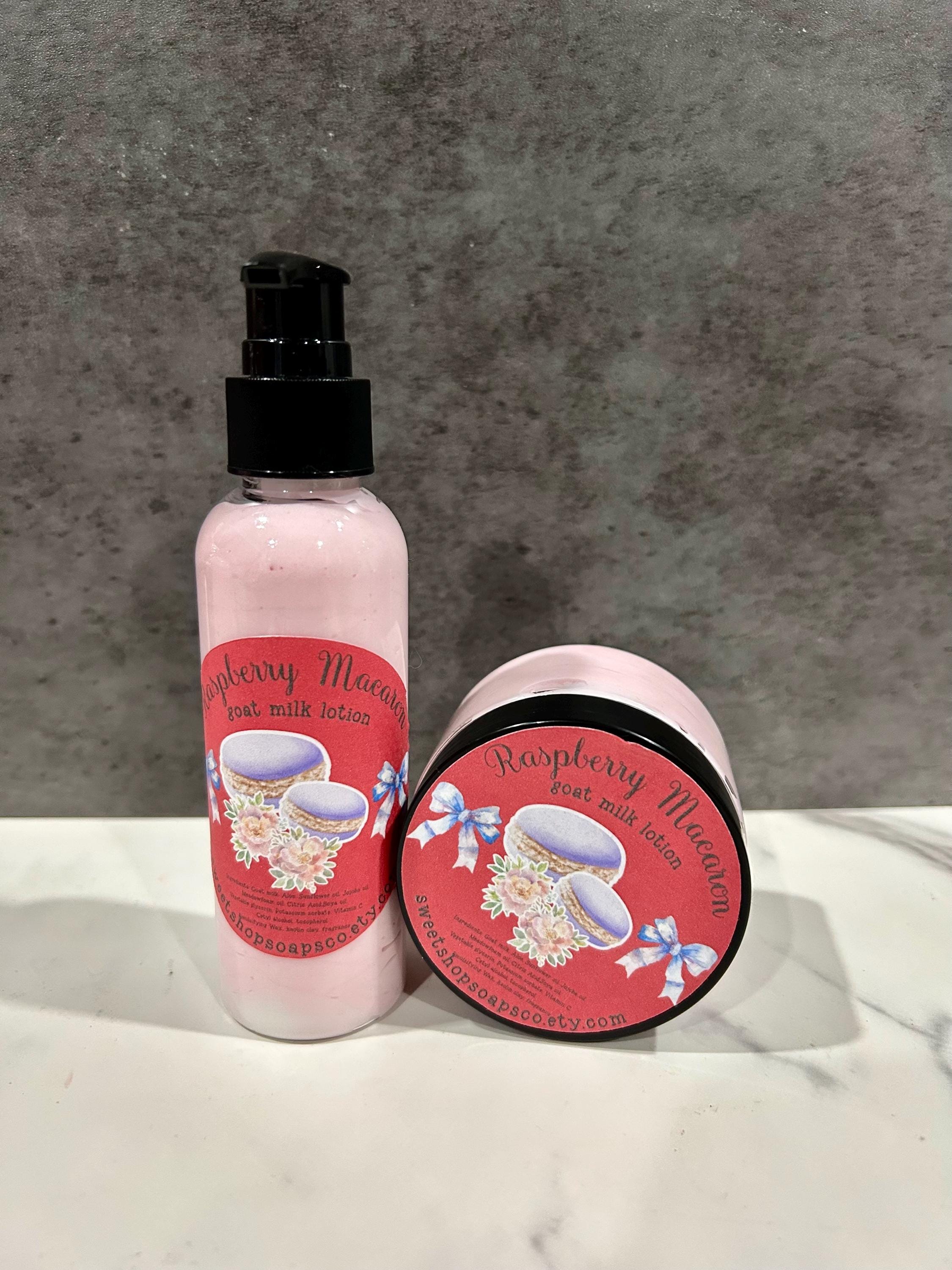 Raspberry Macaron Goat Milk Lotion, Hand Lotion