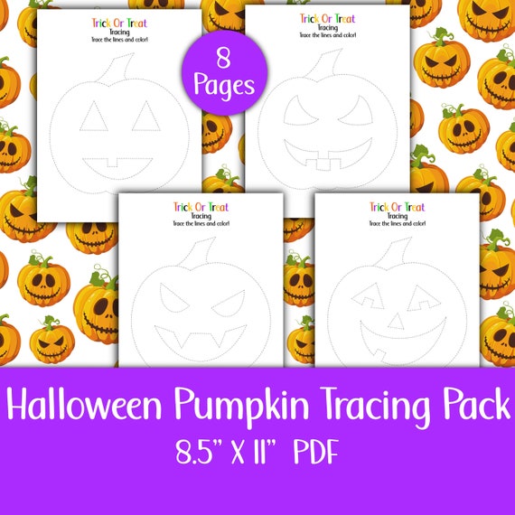 Halloween Pumpkin Tracing Pack for Kids Learn to Draw PDF for