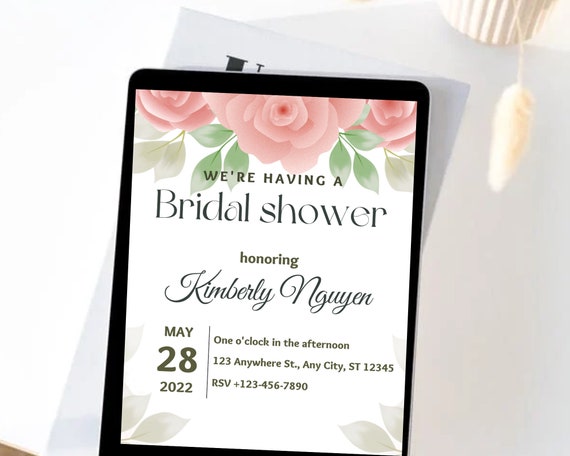 Bridal Shower Invitation Template Printable Bridal Shower - Etsy
