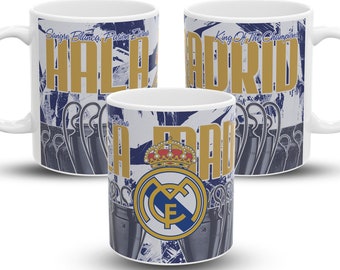 Real Madrid Coffee Mug | Real Madrid Coffee Cup | Real Madrid Gift | Football Souvenir | Cr7 Fan | Real Madrid Fan | Cristiano Ronaldo
