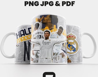 Real Madrid Digital Design | Vini Jr, Rodrygo & Bellingham Art | Soccer Printables | Football Team Poster | Fan Gift | Cr7 Soccer