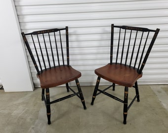 Vintage Hitchcock Mid 20th Century Maple & Lacquered Side Chair