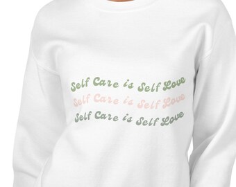 Self Care Vintage Sweatshirt Self Love Retro Graphic Sweatshirt Selfcare Shirt Selflove Club Sweater Womans Selfcare Gift FREE SHIPPING
