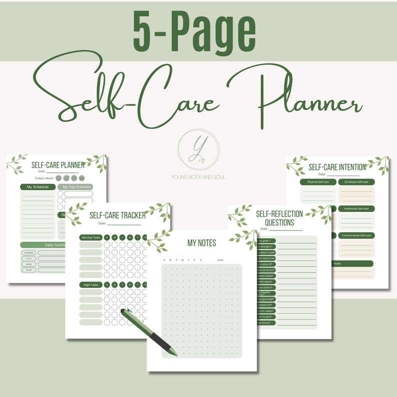 Daily Self Care Checklist Self-care Planner Selfcare Tracker Wellness ...