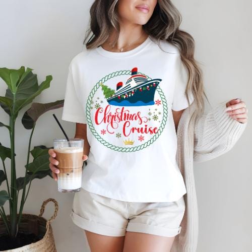 Hallmark T-shirt kerstcruise 2025 | Nautisch | Cruiseshirt, Hallmark-shirt, kerstcruiseshirt, kerstcadeau