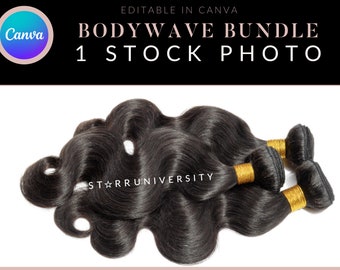 Bodywave Bundle Stock Photo Canva | Hair Business |Hair Stock |Black Model Mockup |Hair Business Card |Hair Price List | Wig Hair Extensions