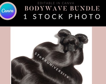 Bodywave Bundle Stock Photo Canva | Hair Business |Hair Stock |Black Model Mockup |Hair Business Card |Hair Price List | Wig Hair Extensions