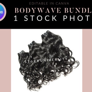 ボディウェーブ バンドル ストック写真 Canva | ヘアビジネス | ヘアストック | 黒人モデル モックアップ | ヘア名刺 | ヘア価格表 | ウィッグ ヘアエクステンション