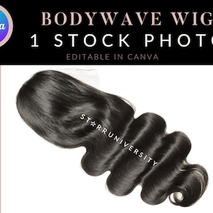 ボディウェーブ ウィッグ ストックフォト Canva | ヘアビジネス | ヘアストック | 黒人モデル モックアップ | ヘア名刺 | ヘア価格表 | ウィッグ ヘアエクステンション