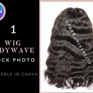 ボディウェーブ ウィッグ ストックフォト Canva | ヘアビジネス | ヘアストック | 黒人モデル モックアップ | ヘア名刺 | ヘア価格表 | ウィッグ ヘアエクステンション