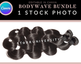 Bodywave Bundle Stock Photo Canva | Hair Business |Hair Stock |Black Model Mockup |Hair Business Card |Hair Price List | Wig Hair Extensions