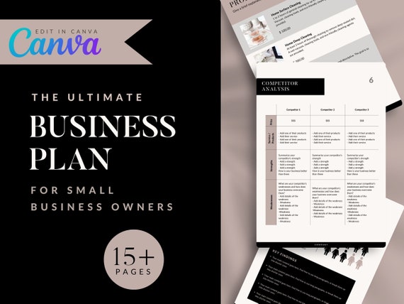 Small Business Plan Template | Canva Business Plan | Best Business Plan | Best Business Plan | Business Plan Analysis | Start Up Workbook
