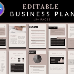 Small Business Plan Template | Canva Business Plan | Best Business Plan | Best Business Plan | Business Plan Analysis | Start Up Workbook