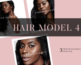 3 Black Beauty with Long Glossy Straight Hair Photos | Hair Model Stock Photos | Beauty Stock Photos | Hair Extensions Business Stock Photos