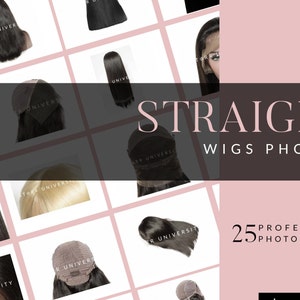 Straight Wigs Stock Photos