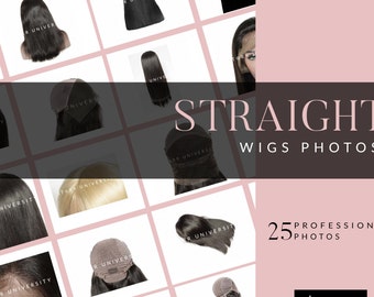 Straight Wigs Stock Photos