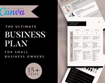 Small Business Plan Template | Canva Business Plan | Best Business Plan | Best Business Plan | Business Plan Analysis | Start Up Workbook