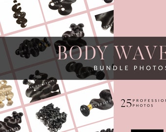 25 Body Wave Bundle Stock Photos