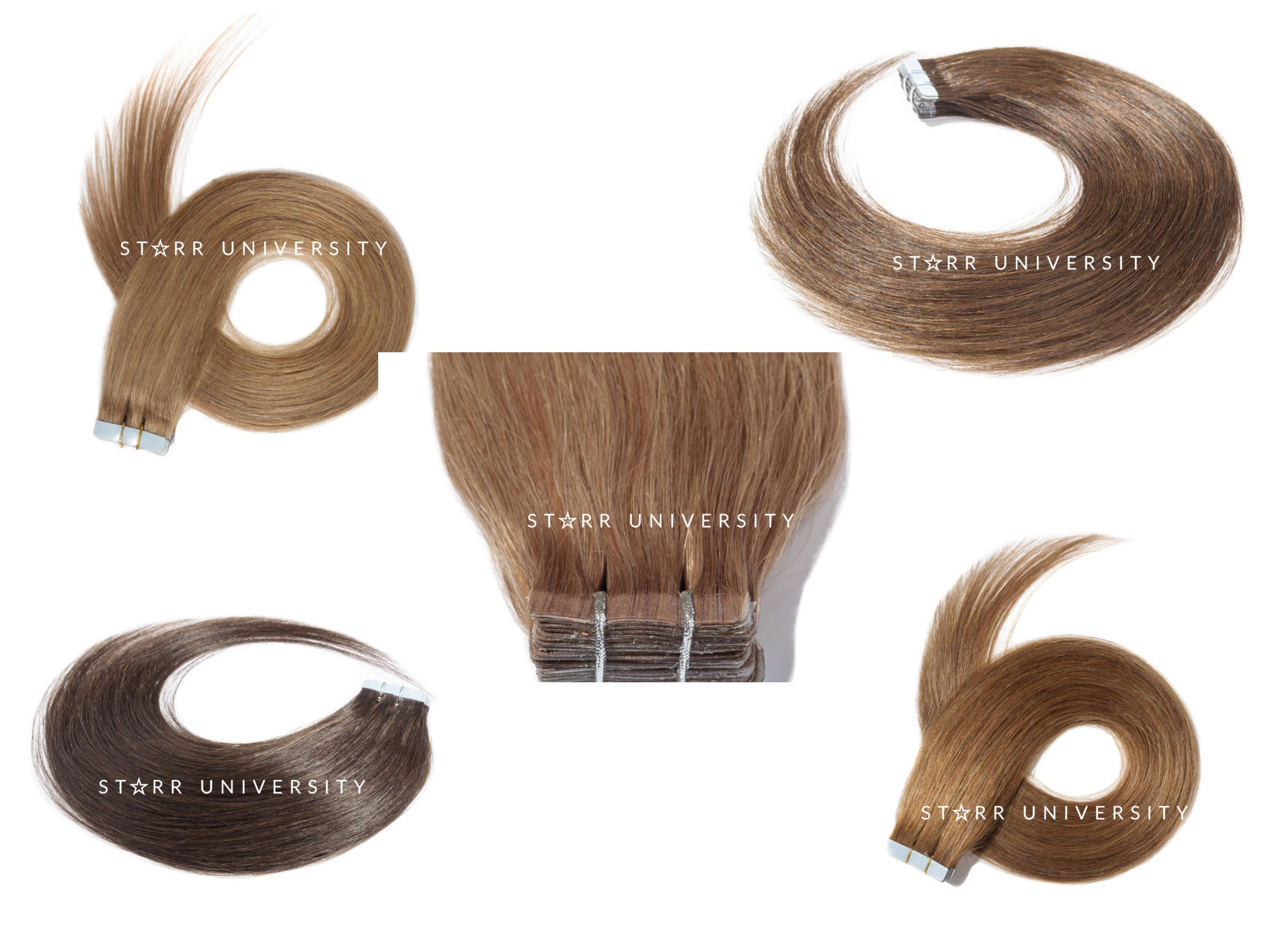23 Straight Brown Tape in Hair Extension hair Stock Photos Etsy