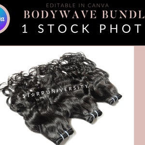 ボディウェーブ バンドル ストック写真 Canva | ヘアビジネス | ヘアストック | 黒人モデル モックアップ | ヘア名刺 | ヘア価格表 | ウィッグ ヘアエクステンション