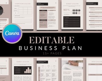 Small Business Plan Template | Canva Business Plan | Best Business Plan | Best Business Plan | Business Plan Analysis | Start Up Workbook
