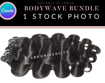 Bodywave Bundle Stock Photo Canva | Hair Business |Hair Stock |Black Model Mockup |Hair Business Card |Hair Price List | Wig Hair Extensions